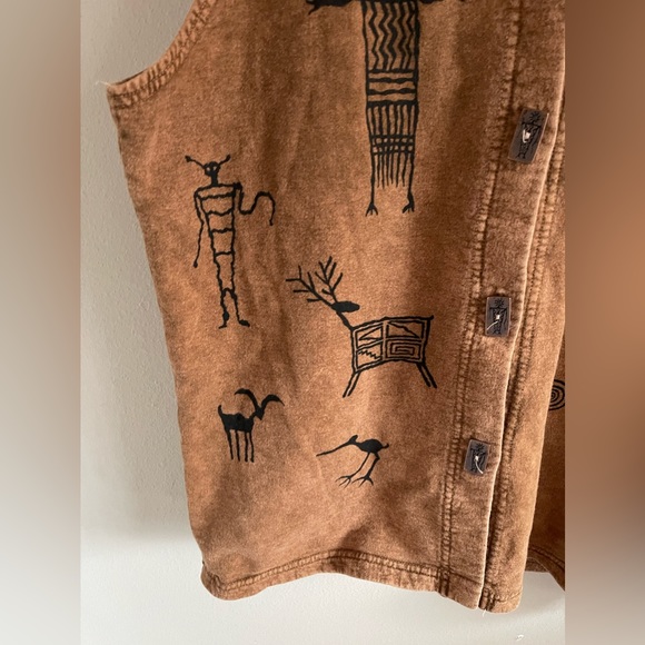 Vintage Womens Bfofo Sketch Design Vest - Large - Picture 2 of 7